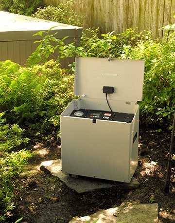 Gen III misting system installed outdoors