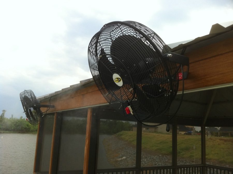 Mosquito Mist Systems misting fan installation