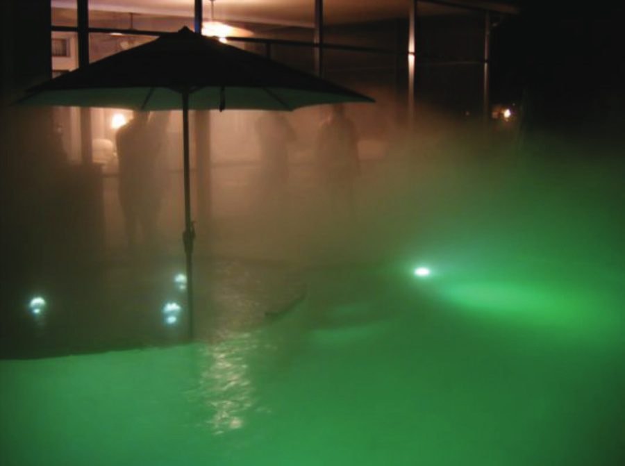 Pool mistscaping outdoor cooling